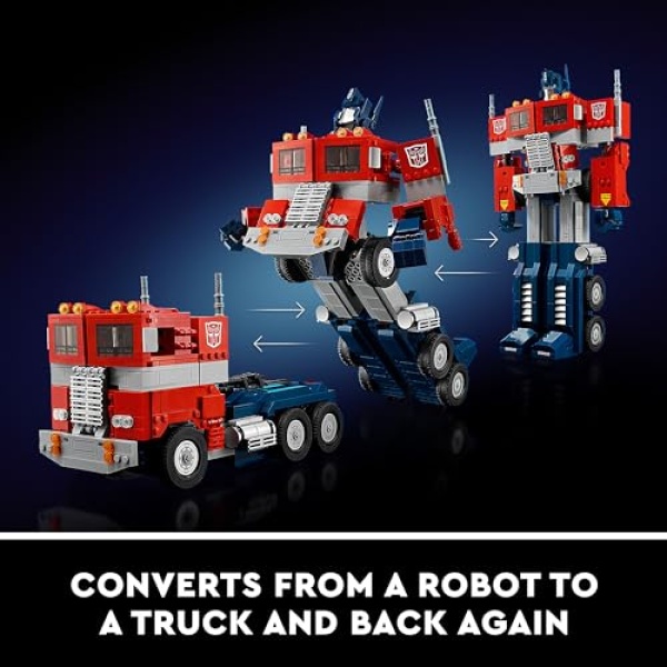 LEGO Icons Optimus Prime Transformers Robot Model Set 10302 - Image 7