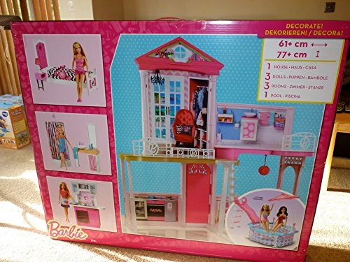 Complete Barbie Home Set with 3 Dolls and Pool - Image 5