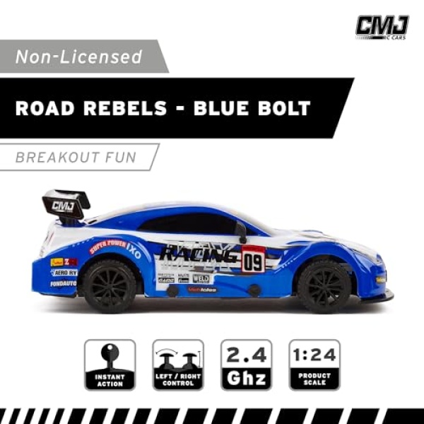 CMJ RC Cars 1:24 Scale Road Rebels - Blue - Image 5