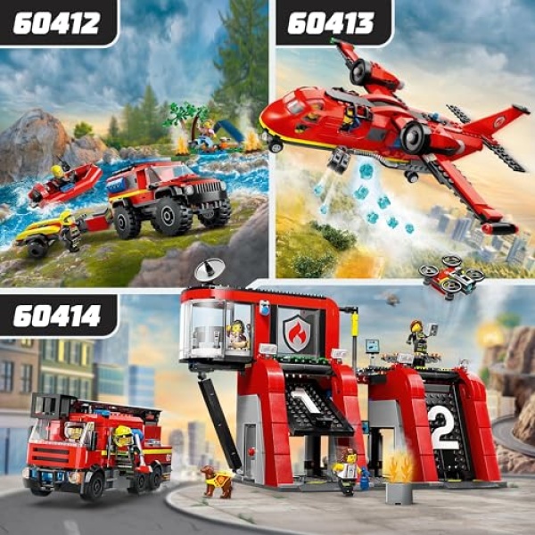 LEGO City 4x4 Fire Engine with Rescue Boat Toys 60412 - Image 6