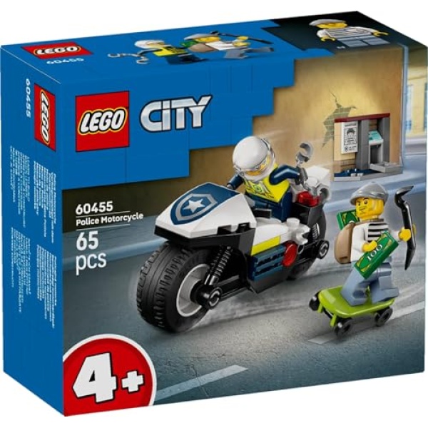 LEGO City Police Motorcycle Chase Toy, Motorbike Set 60455 - Image 7