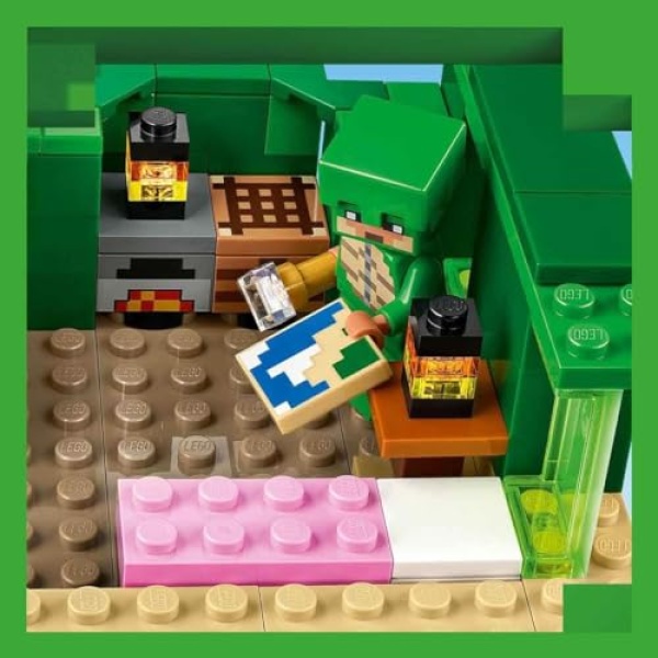 LEGO Minecraft The Turtle Beach House with Animal Toys 21254