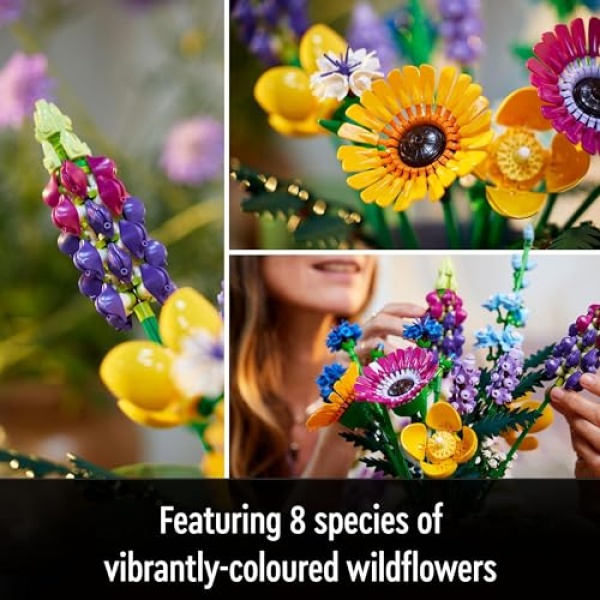 LEGO Icons Wildflower Bouquet Flowers Set for Adults 10313 - Image 3