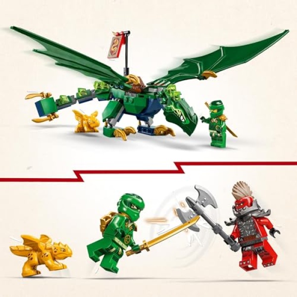 LEGO NINJAGO Lloyd's Green Forest Dragon Toy for Kids 71829 - Image 2