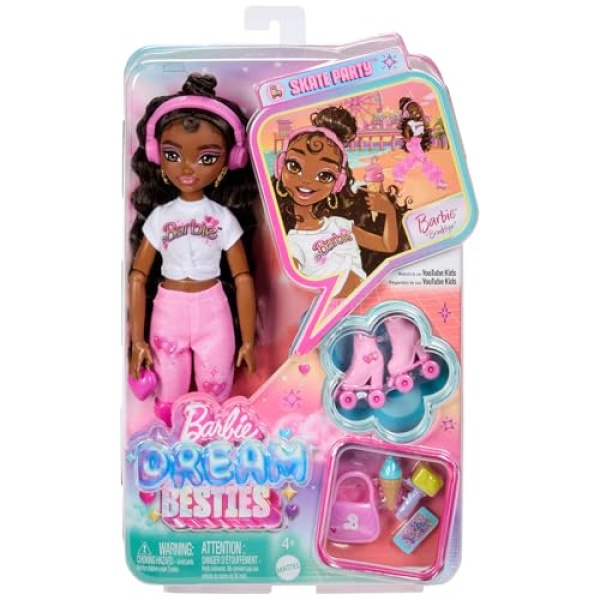 Dream Besties Barbie Brooklyn Roller Skating Fashion Doll - Image 5
