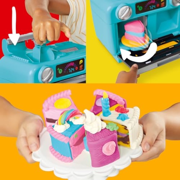 Play-Doh Super Slice Cake Playset with 11 Tubs & Accessories - Image 8