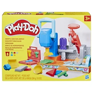 Play-Doh Stamp & Saw Tool Bench with 5 Tubs & 4 Accessories
