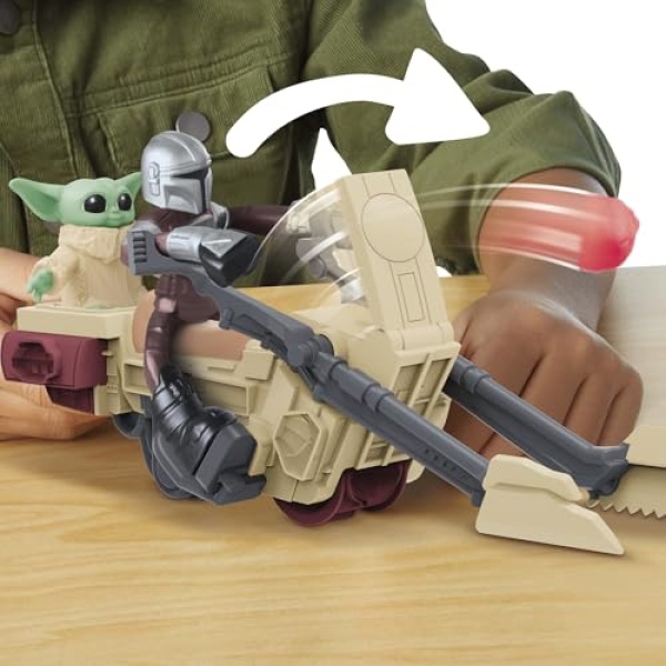 Play-Doh Star Wars Mandalorian & Grogu Speeder with 4 Tubs - Image 5