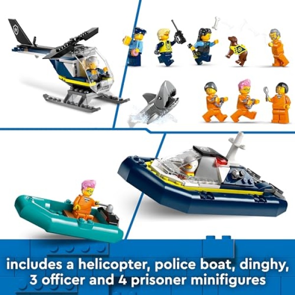 LEGO City Police Prison Island with Helicopter Toy 60419 - Image 5