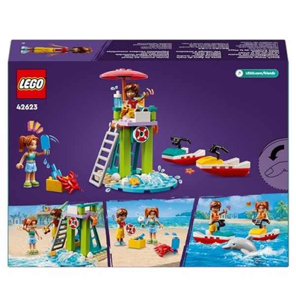 LEGO Friends Beach Water Scooter Toy Mini-Doll Set 42623 - Image 7