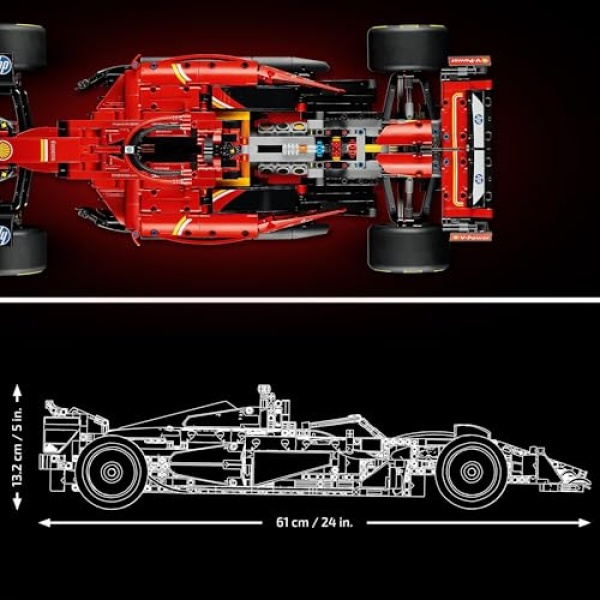 LEGO Technic Ferrari SF-24 F1 Car Model Kit for Adults 42207 - Image 2