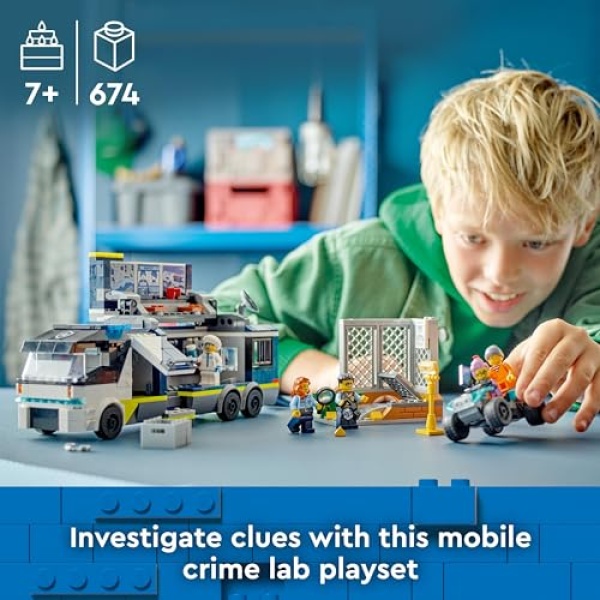 LEGO City Police Mobile Crime Lab Truck Toy Set 60418 - Image 2