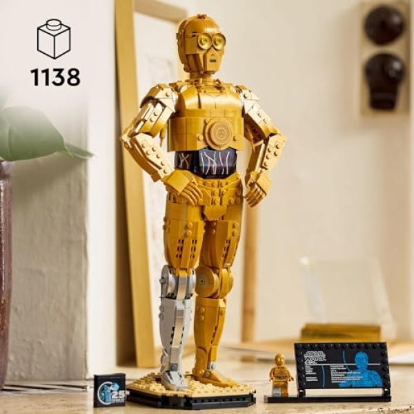 LEGO Star Wars C-3PO Character, Figure Set for Adults 75398