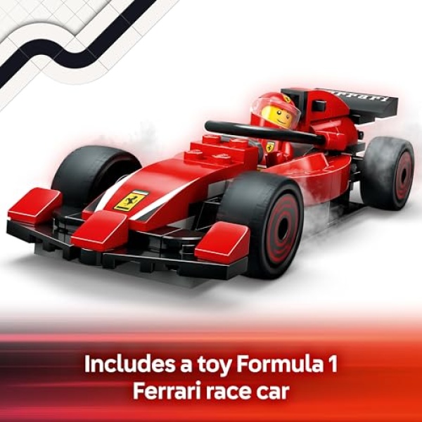 LEGO City F1 Pit Stop & Pit Crew with Ferrari Car Toy 60443 - Image 6
