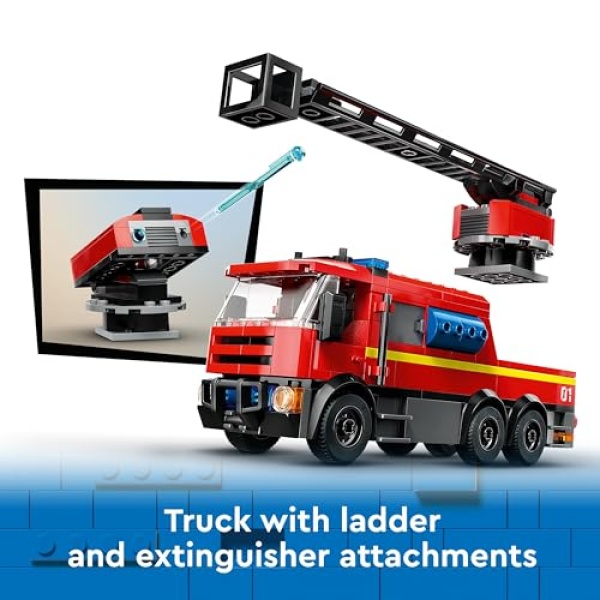 LEGO City Fire Station with Fire Engine Toy Playset 60414 - Image 4