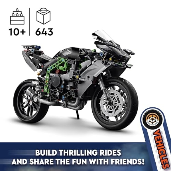 LEGO Technic Kawasaki Ninja H2R Motorcycle Toy Vehicle 42170 - Image 4