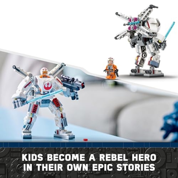 LEGO Star Wars Luke Skywalker X-Wing Mech Building Toy 75390 - Image 6