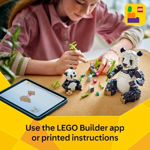 LEGO Creator 3in1 Wild Animals: Panda Family Toy Set 31165 - Image 6