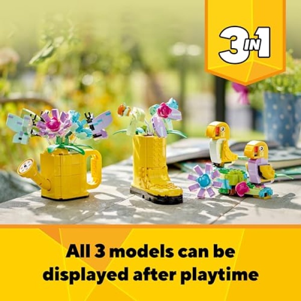 LEGO Creator 3in1 Flowers in Watering Can Nature Toys 31149 - Image 6