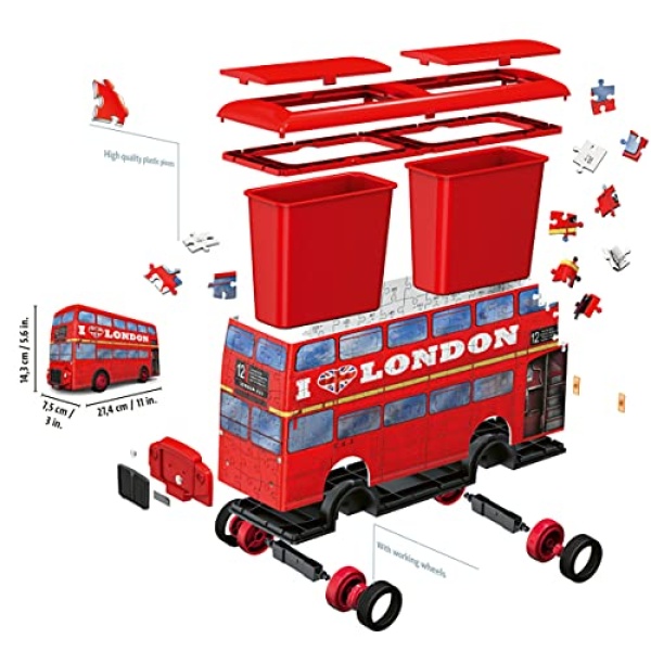 London Bus 3D Jigsaw Puzzle - Image 3