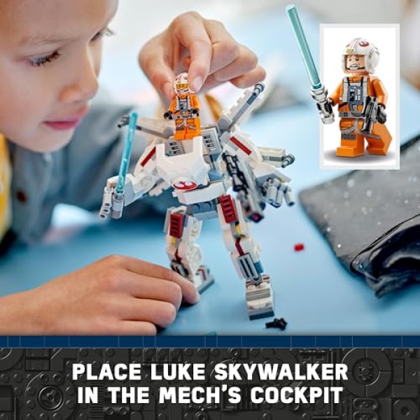LEGO Star Wars Luke Skywalker X-Wing Mech Building Toy 75390 - Image 4