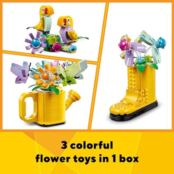 LEGO Creator 3in1 Flowers in Watering Can Nature Toys 31149 - Image 4