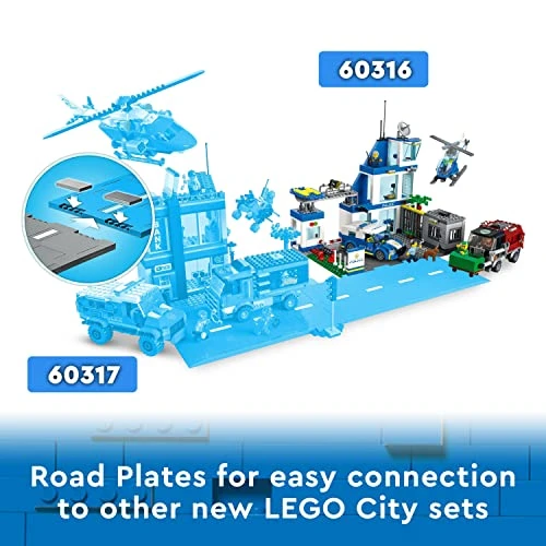 LEGO City Police Station Bin Lorry & Helicopter Toy 60316 - Image 8