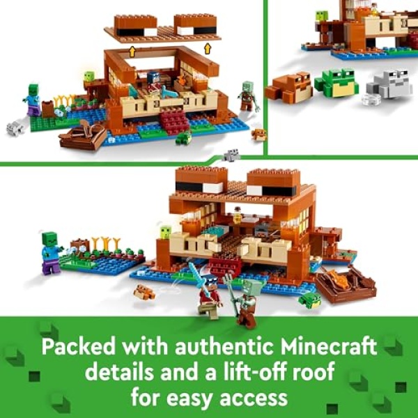 LEGO Minecraft The Frog House Toy with Animal Figures 21256 - Image 3