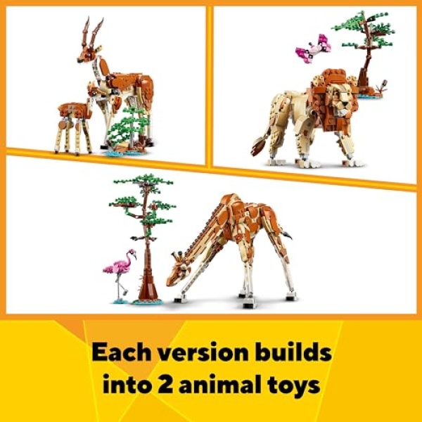 LEGO Creator 3in1 Wild Safari Animals Nature Toys Set 31150 - Image 5