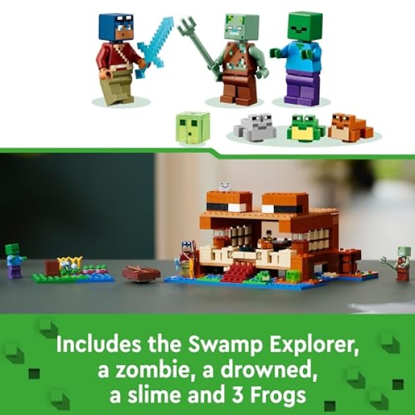 LEGO Minecraft The Frog House Toy with Animal Figures 21256 - Image 5