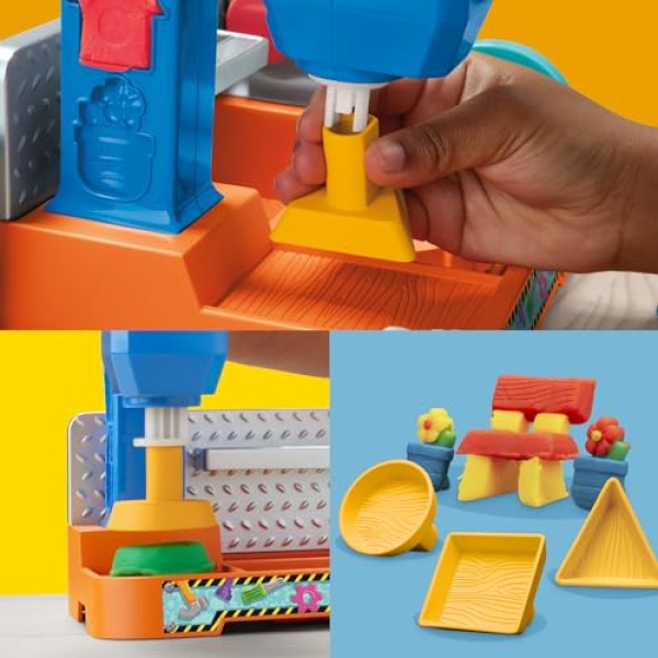 Play-Doh Stamp & Saw Tool Bench with 5 Tubs & 4 Accessories - Image 3