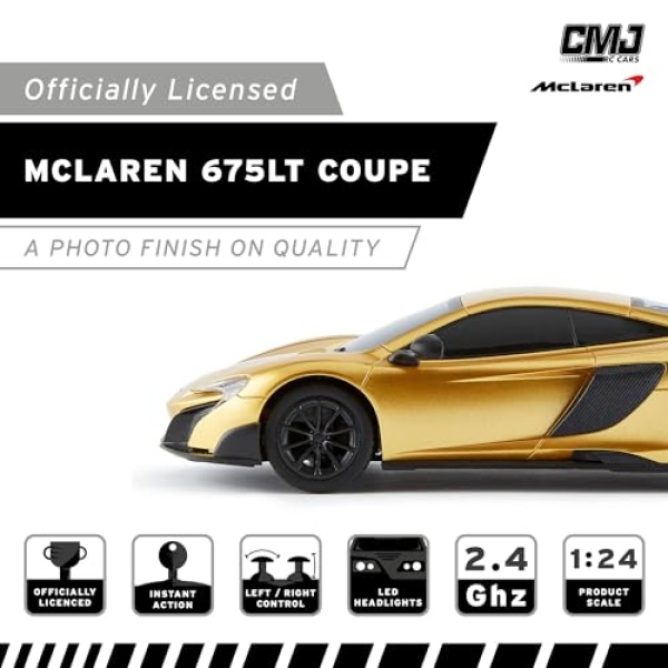 CMJ RC Cars 1:24 McLaren 675LT Gold Car - Image 3