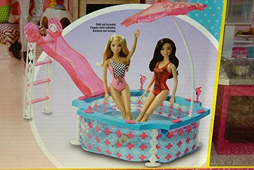 Complete Barbie Home Set with 3 Dolls and Pool - Image 7