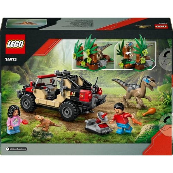 LEGO Jurassic World Raptor Off-Road Escape Dino Toy 76972 - Image 6