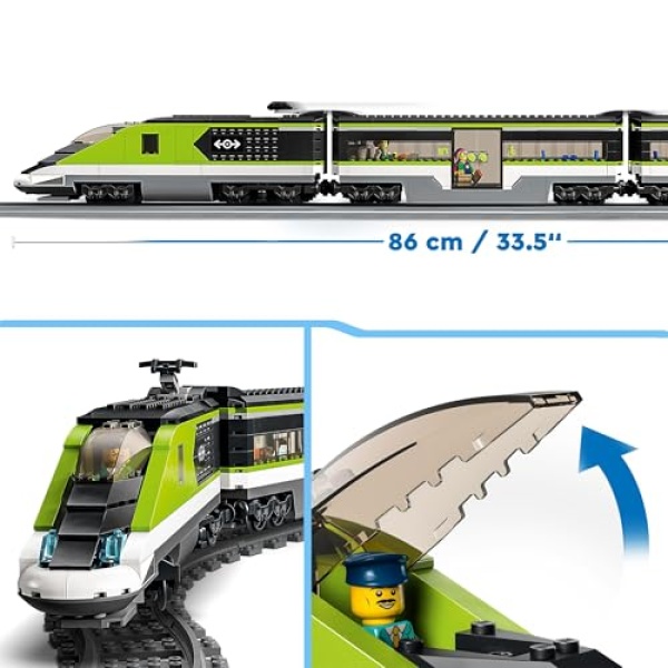 LEGO City Express Passenger Train Toy RC Lights Set 60337 - Image 2