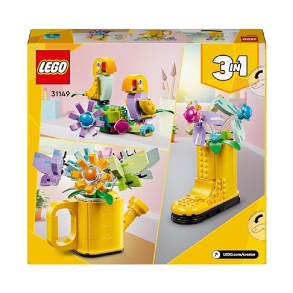 LEGO Creator 3in1 Flowers in Watering Can Nature Toys 31149 - Image 8