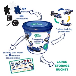 Clics Bucket Police Click and Play Bucket 135 Pieces