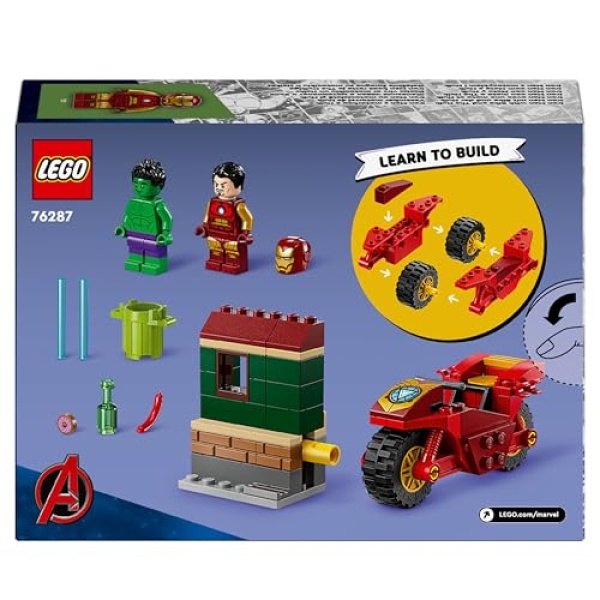 LEGO Marvel Iron Man with Bike and The Hulk Playset 76287 - Image 7