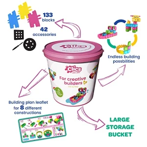 Clics Bucket 8 in 1 Glitter Click and Play 175 Pieces