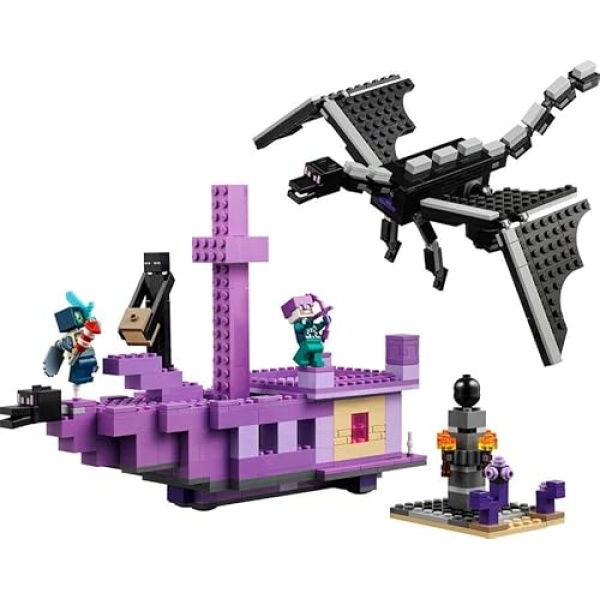 LEGO Minecraft The Ender Dragon and End Ship Toy Set 21264 - Image 3