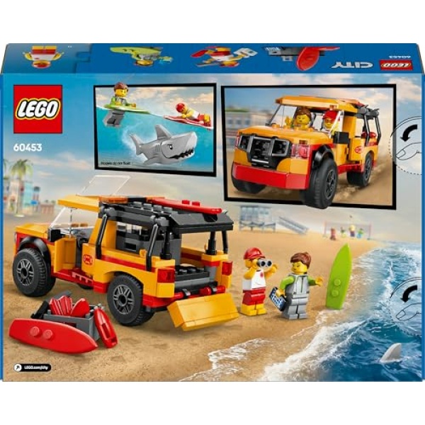 LEGO City Lifeguard Beach Rescue Truck & Shark Toys 60453 - Image 9