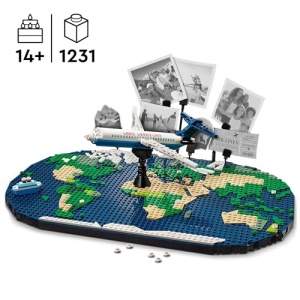 LEGO Family Travel Moments World Map Building Toy Set 41838