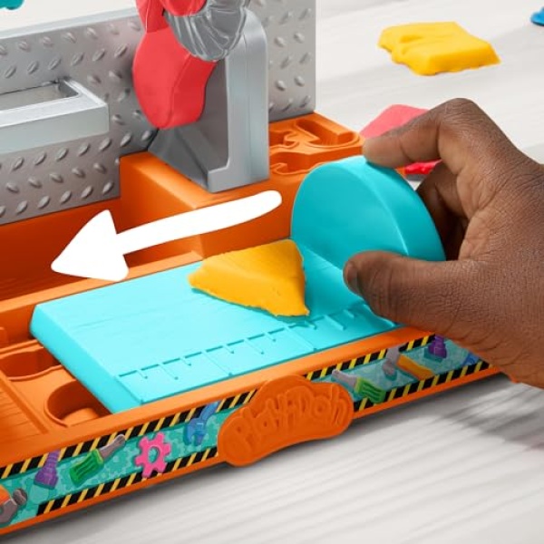 Play-Doh Stamp & Saw Tool Bench with 5 Tubs & 4 Accessories - Image 9