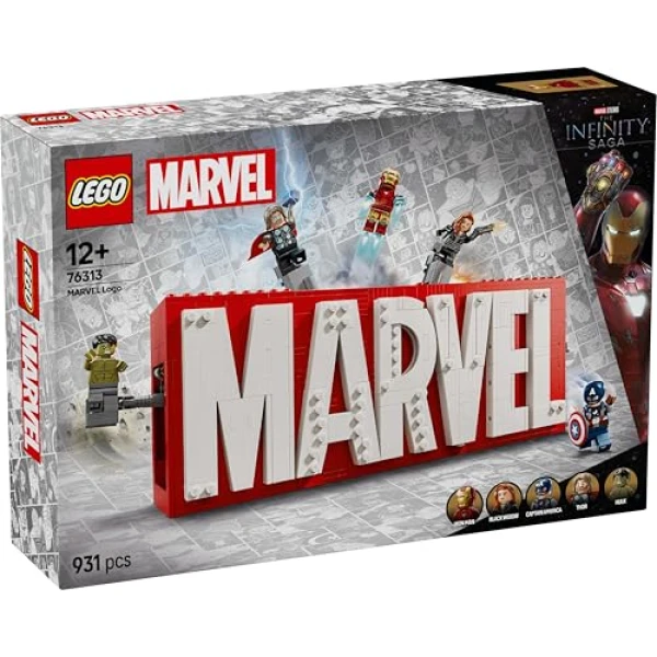 LEGO Marvel: MARVEL Logo & Minifigures Building Toy 76313 - Image 7