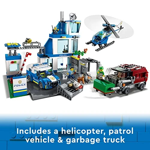 LEGO City Police Station Bin Lorry & Helicopter Toy 60316 - Image 4