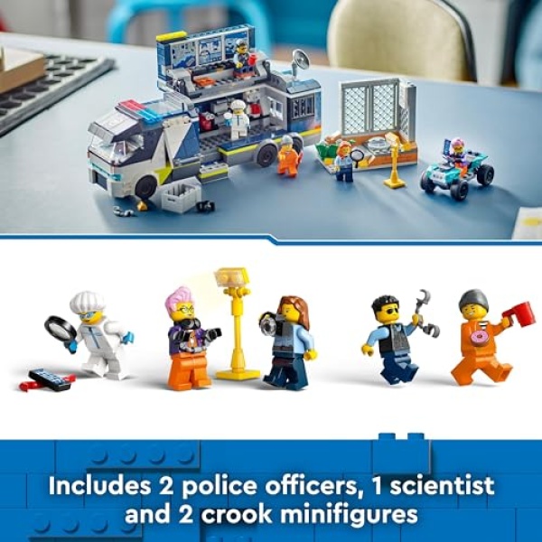 LEGO City Police Mobile Crime Lab Truck Toy Set 60418 - Image 6