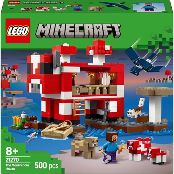LEGO Minecraft The Mooshroom House Building Toy Set 21270 - Image 3
