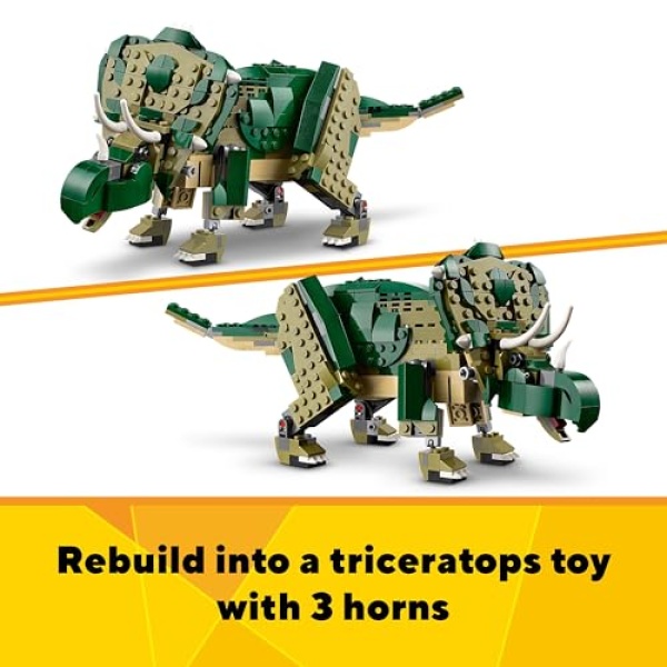 LEGO Creator 3in1 T. rex Figure, Toy Dinosaur Set 31151 - Image 5