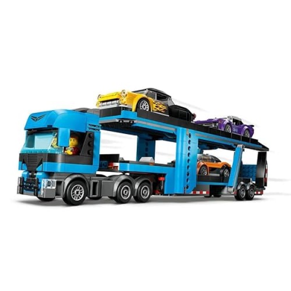 LEGO City Car Transporter Truck with Sports Cars Toy 60408 - Image 3