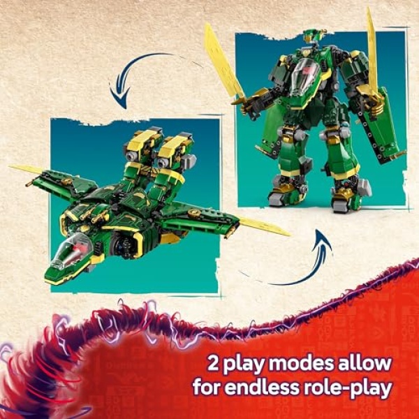 LEGO NINJAGO Lloyd's Jet Mech Ninja Building Toy Set 71845 - Image 3